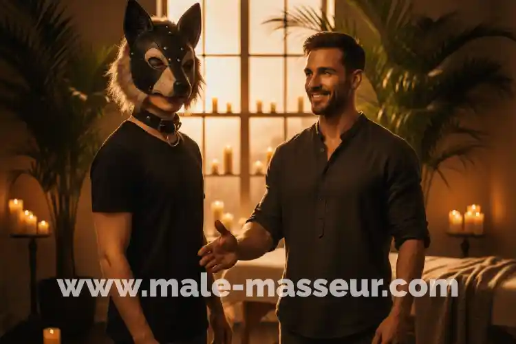 Gay Pup play fetish massage