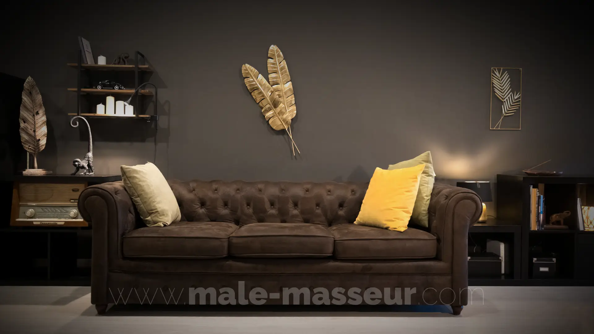 private gay tantra massage studio Barcelona sofa warm atmosphere